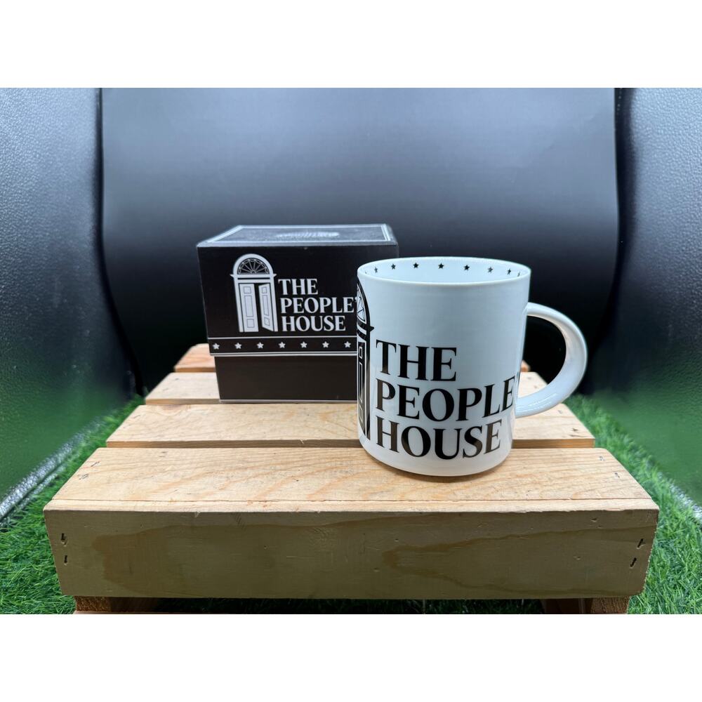 The People’s House Black and White Logo Mug - New in Box